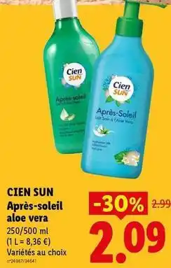 Lidl Cien - apres-soleil aloe vera offre