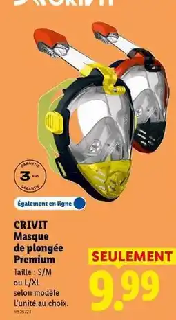 Lidl Crivit - casque de plonge premium offre