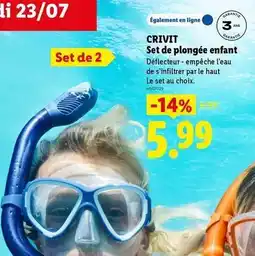 Lidl Crivit - set de plonge enfant offre