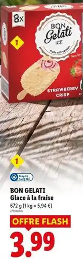 Lidl Flash - glace à fraise offre