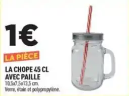 Centrakor La chope avec paille offre