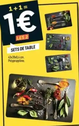 Centrakor LES 2 SETS DE TABLE offre