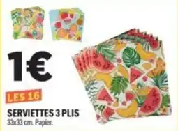 Centrakor SERVIETTES 3 PLIS offre