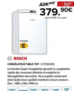 Gitem BOSCH CONGÉLATEUR TABLE TOP offre
