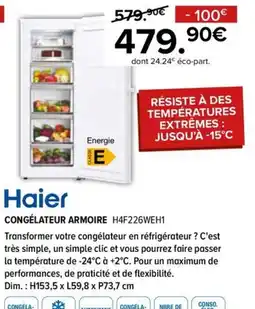 Gitem Haier congélateur armoire h4f226weh1 offre