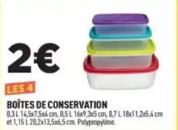 Centrakor LES 4 BOÎTES DE CONSERVATION offre