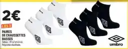 Centrakor umbro Paires de chaussettes basses offre