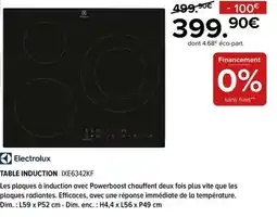 Gitem Electrolux TABLE INDUCTION IXE6342KF offre