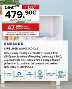 Gitem SAMSUNG LAVE LINGE WW90CGC04DAE offre