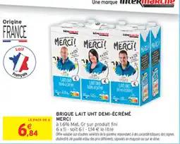 Intermarché Contact Merci! Lait UHT Demi-Écrémé offre