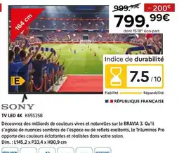 Gitem SONY TV LED 4K K65S35B offre