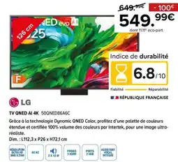 Gitem LG TV QNED AI 4K 50QNE86A6C offre