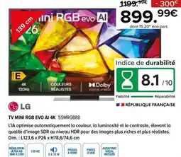 Gitem LG TV MINI RGB EVO AI 4K 55MRGB88 offre