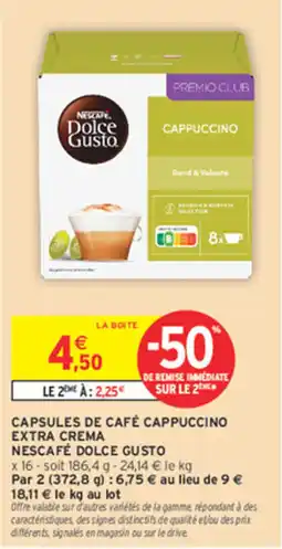 Intermarché Contact NESCAFÉ DOLCE GUSTO CAPPUCCINO offre