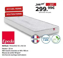Gitem Epela MATELAS FREQUENCE 90 x 190 CM offre