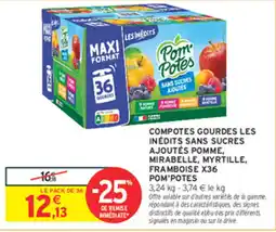 Intermarché Contact Pom'Potes Compotes gourdes offre