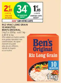Intermarché Contact Ben's Original Riz Long Grain offre