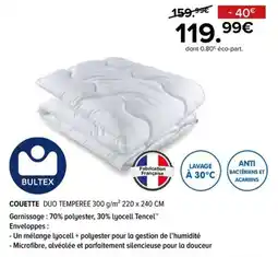 Gitem BULTEX COUETTE DUO TEMPEREE offre