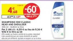 Intermarché Contact head&shoulders SHAMPOING 1EN1 CLASSIC offre