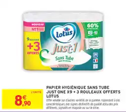 Intermarché Contact LOTUS PAPIER HYGIÉNIQUE SANS TUBE offre