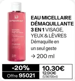 Stanhome Dr.Pierre Ricaud Eau micellaire démaquillante offre