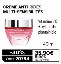 Stanhome Dr.Pierre Ricaud Crème anti-rides multi-sensibilités offre