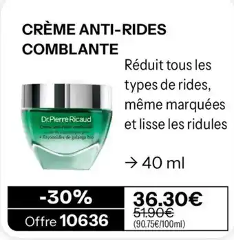 Stanhome Dr.Pierre Ricaud CRÈME ANTI-RIDES COMBLANTE offre