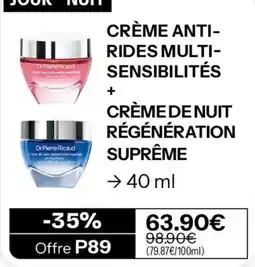 Stanhome Dr.Pierre Ricaud CRÈME ANTI-RIDES MULTI-SENSIBILITÉS + CRÈME DE NUIT RÉGÉNÉRATION SUPRÊME offre