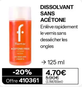 Stanhome flormar DISSOLVANT SANS ACÉTONE offre
