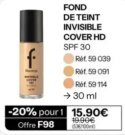 Stanhome flormar FOND DE TEINT INVISIBLE COVER HD offre