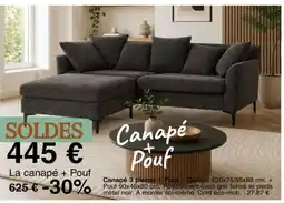 KREABEL Canapé + Pouf offre