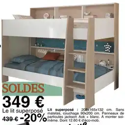 KREABEL Lit superposé offre