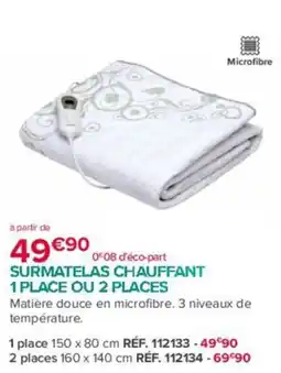 Bastide Microfibre SURMATelas Chauffant offre