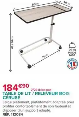 Bastide Table de lit / releveur bois ceruse offre