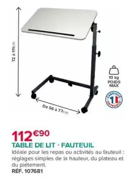 Bastide TABLE DE LIT - FAUTEUIL offre