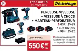 Loxam BOSCH PERCEUSE-VISSEUSE + VISSEUSE À CHOCS + MARTEAU-PERFORATEUR offre