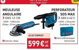 Loxam BOSCH MEULEUSE ANGULAIRE GWS 12-125 + PERFORATEUR SDS MAX GBH 6-42 C offre
