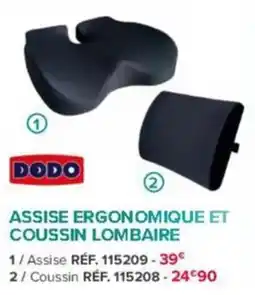 Bastide DODO Assise ergonomique et coussin lombaire offre