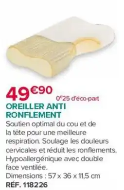 Bastide OREILLER ANTI RONFLEMENT offre