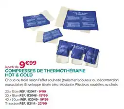 Bastide PACK HOT & COLD COMPRESSES DE THERMOTHÉRAPIE offre