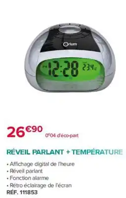 Bastide Orium Réveil parlant + Température offre