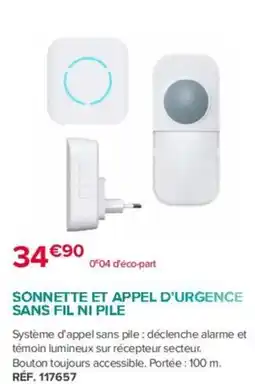 Bastide SONNETTE ET APPEL D'URGENCE offre