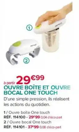 Bastide METRO Ouvre boîte et ouvre bocal one touch offre