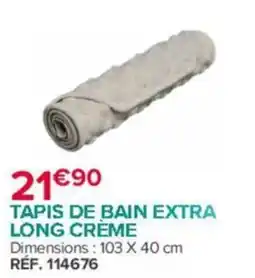 Bastide Tapis de bain extra long crème offre
