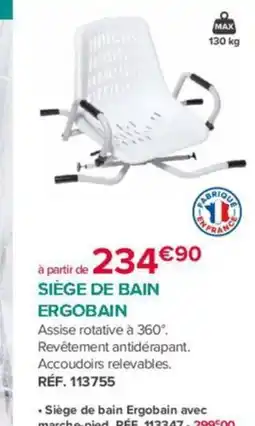 Bastide Ergobain siège de bain offre