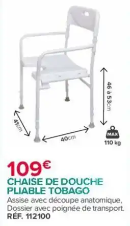 Bastide TOBAGO Chaise de douche pliable offre