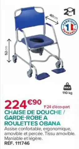 Bastide OBANA Chaise de douche / Garde-robe à roulettes offre