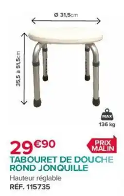 Bastide JONQUILLE Tabouret de douche rond offre