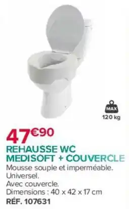 Bastide REHAUSSE WC MEDISOFT + COUVERCLE offre