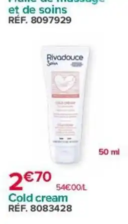Bastide Rivadouce Cold cream offre